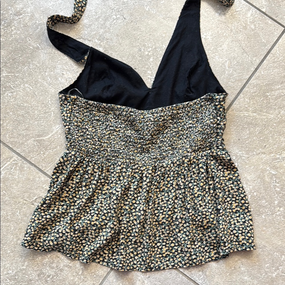 AEO Floral Halter Neck Top - Picture 3 of 5